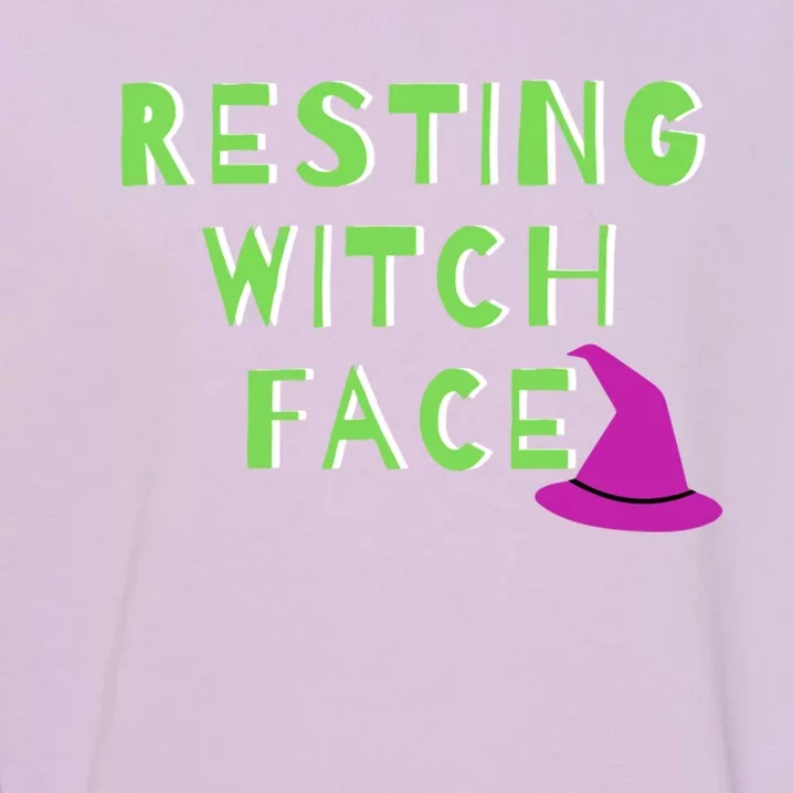 Resting Witch Face Halloween Statet Cool Gift Garment-Dyed Sweatshirt