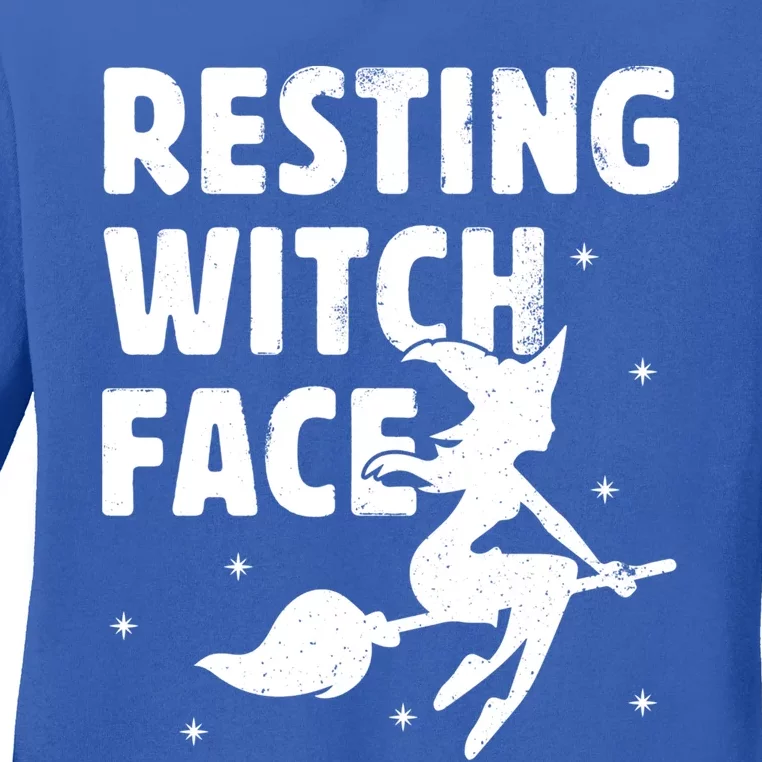 Resting Witch Face Cool Gift Witches Halloween Costume Gift Cute Gift Ladies Long Sleeve Shirt