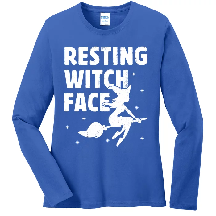 Resting Witch Face Cool Gift Witches Halloween Costume Gift Cute Gift Ladies Long Sleeve Shirt