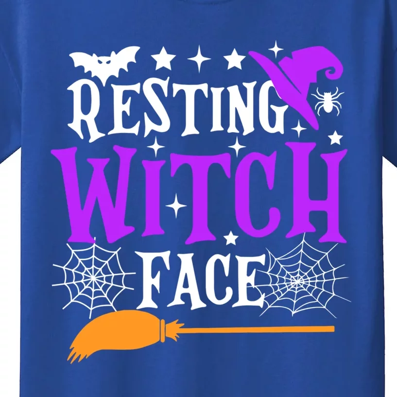 Resting Witch Face Meaningful Gift Funny Witch Broom Halloween Funny Gift Kids T-Shirt