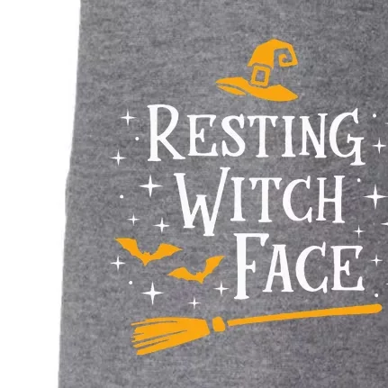 Resting Witch Face Broomstick Funny Spooky Party Doggie 3-End Fleece Hoodie