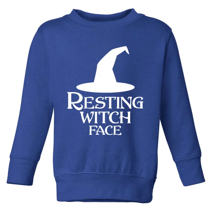 Resting Witch Face Silly Halloween Gift Toddler Sweatshirt