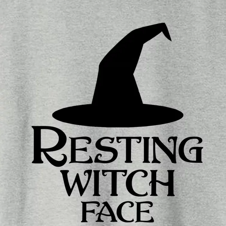 Resting Witch Face Silly Halloween Gift Women's Crop Top Tee