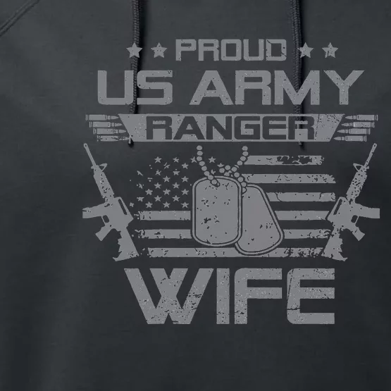 Ranger Wife Flag American Usa Military Performance Fleece Hoodie