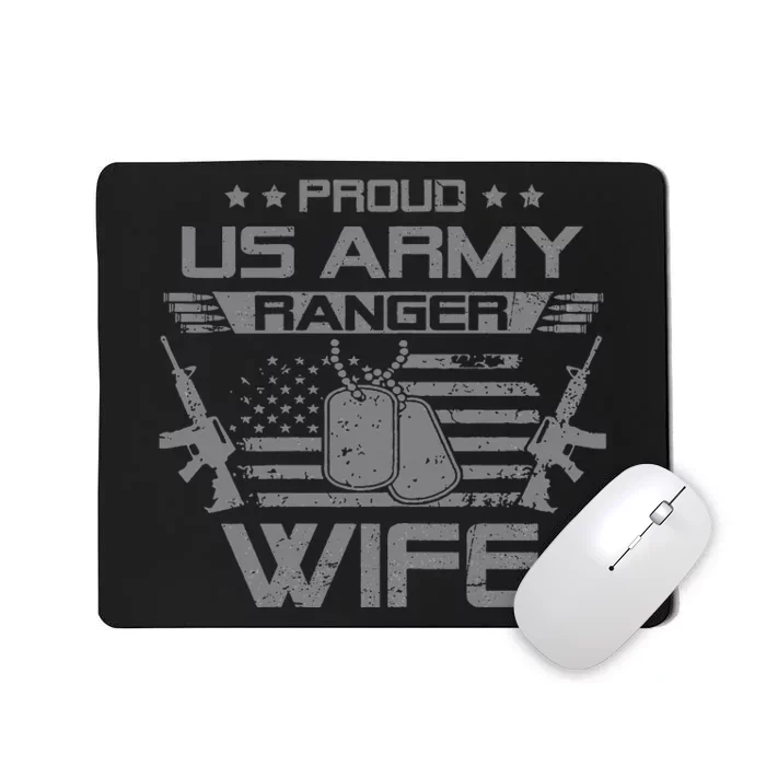 Ranger Wife Flag American Usa Military Mousepad