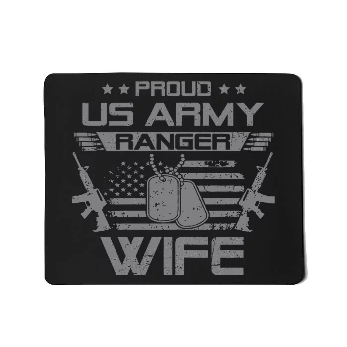 Ranger Wife Flag American Usa Military Mousepad