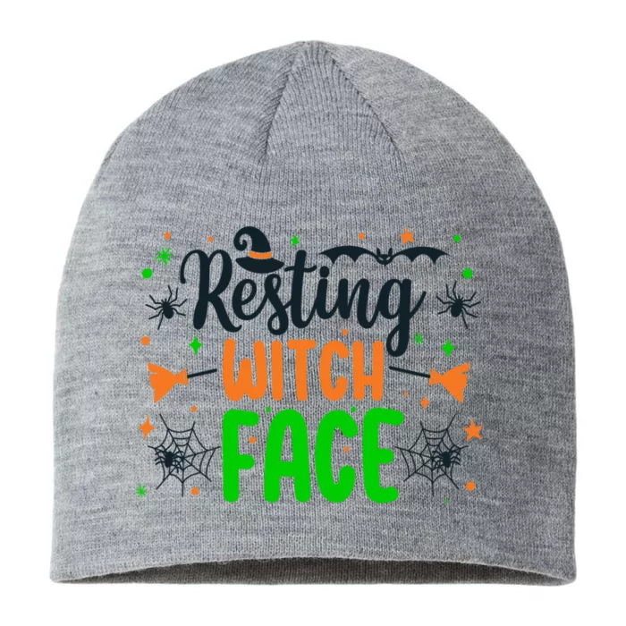 Resting Witch Face Spooky Halloween Vibes Gift 8 1/2in Sustainable Knit Beanie