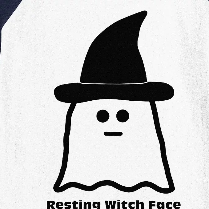 Resting Witch Face Funny Ghost Halloween Baseball Sleeve Shirt