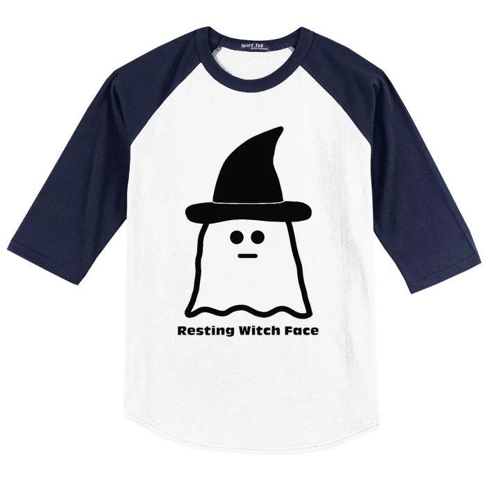 Resting Witch Face Funny Ghost Halloween Baseball Sleeve Shirt