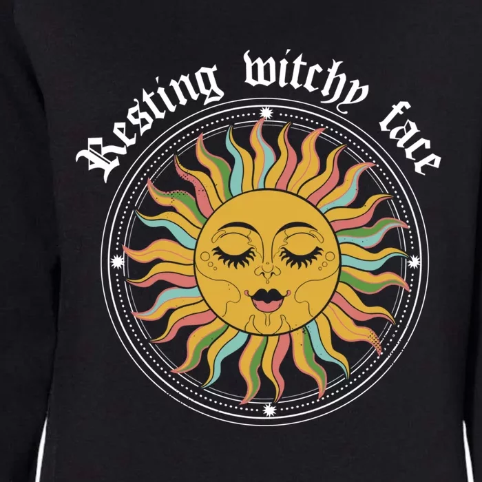 Resting Witch Face Sun Gift Womens California Wash Sweatshirt