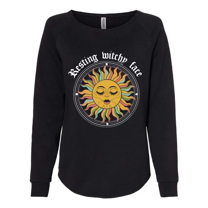 Resting Witch Face Sun Gift Womens California Wash Sweatshirt