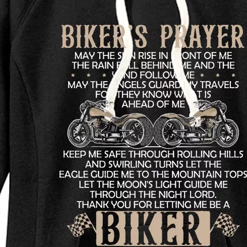 Ride with Faith Inspirational Motorcycle Prayer Women's Fleece Hoodie