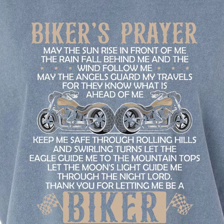 Ride with Faith Inspirational Motorcycle Prayer Garment-Dyed Women's Muscle Tee