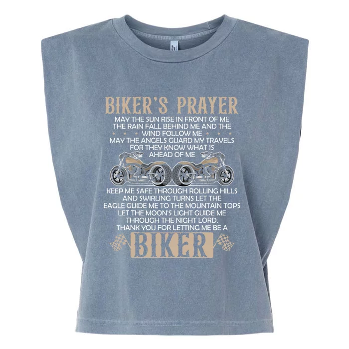 Ride with Faith Inspirational Motorcycle Prayer Garment-Dyed Women's Muscle Tee