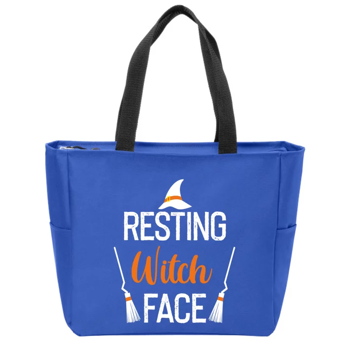 Resting Witch Face Gift Zip Tote Bag