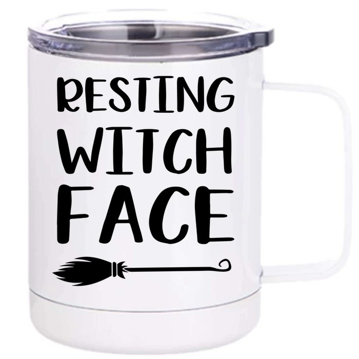 Resting Witch Face Gift Front & Back 12oz Stainless Steel Tumbler Cup