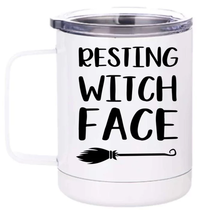 Resting Witch Face Gift Front & Back 12oz Stainless Steel Tumbler Cup