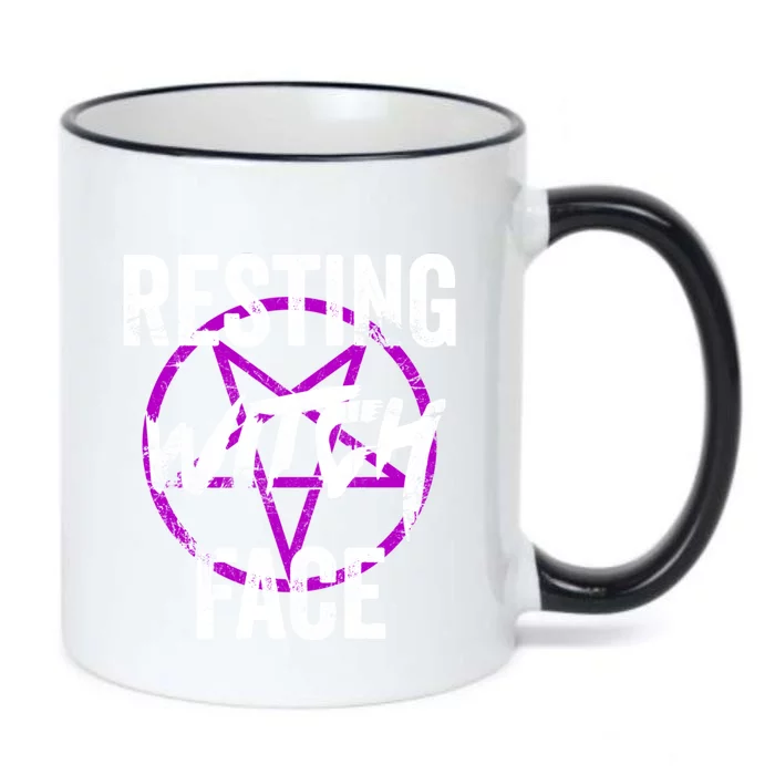 Resting Witch Face Occult Wiccan Pagan Gothic Witchcraft Gift Black Color Changing Mug