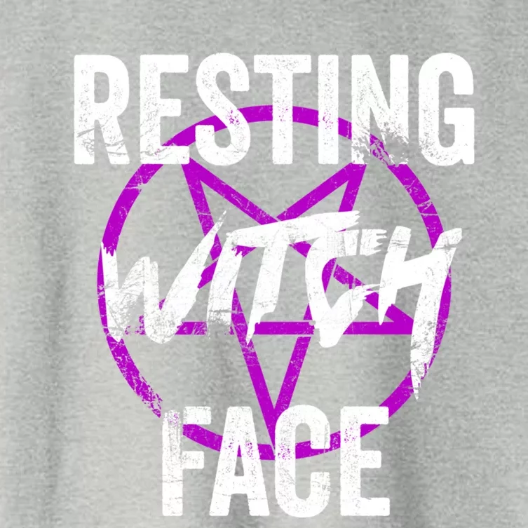 Resting Witch Face Occult Wiccan Pagan Gothic Witchcraft Gift Women's Crop Top Tee