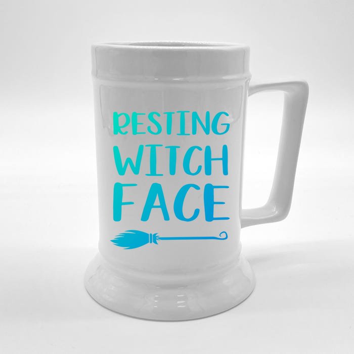 Resting Witch Face Gift Front & Back Beer Stein