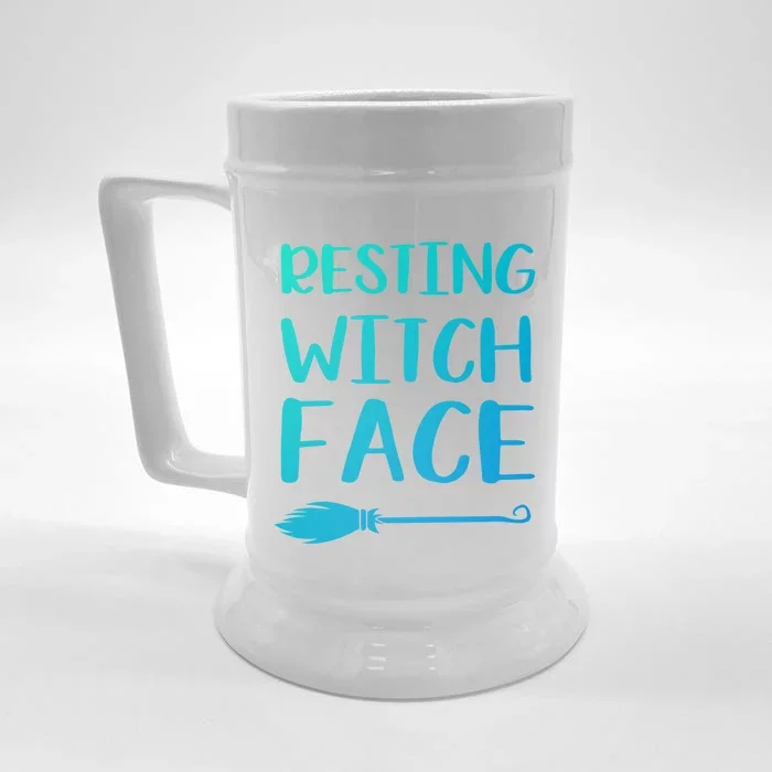 Resting Witch Face Gift Front & Back Beer Stein