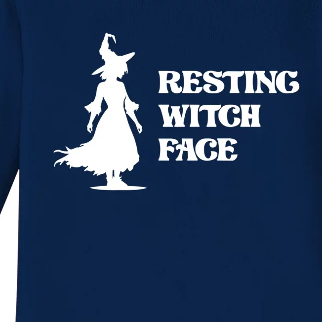 Resting Witch Face Funny Gift Baby Long Sleeve Bodysuit