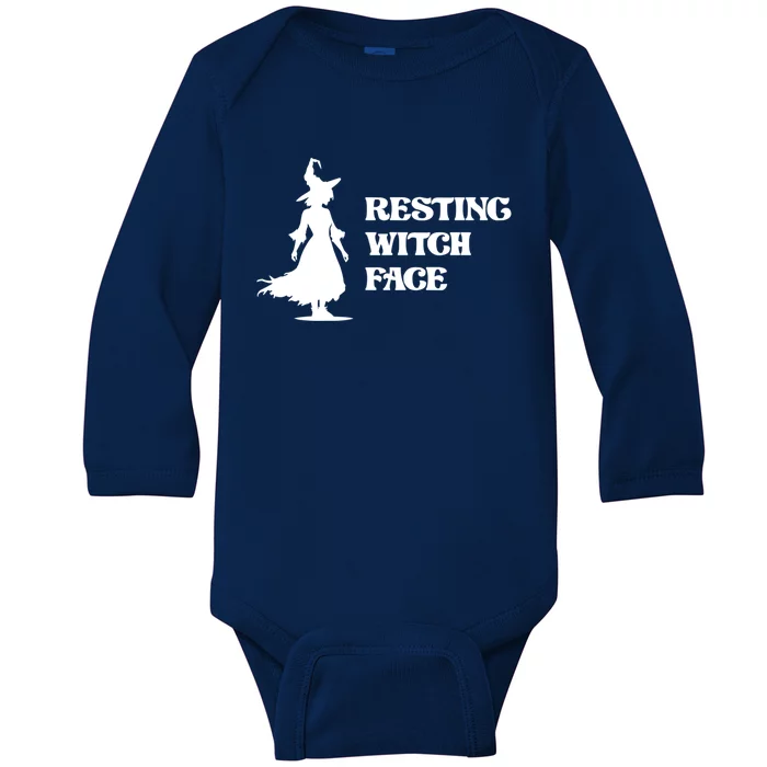 Resting Witch Face Funny Gift Baby Long Sleeve Bodysuit