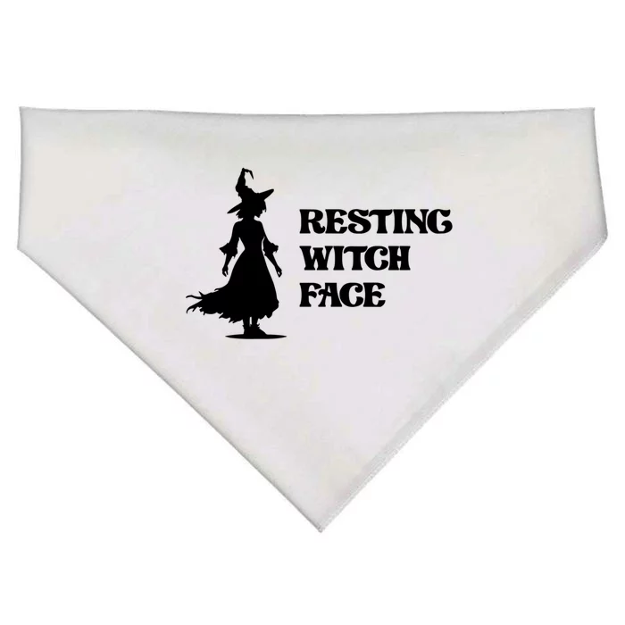 Resting Witch Face Funny Gift USA-Made Doggie Bandana