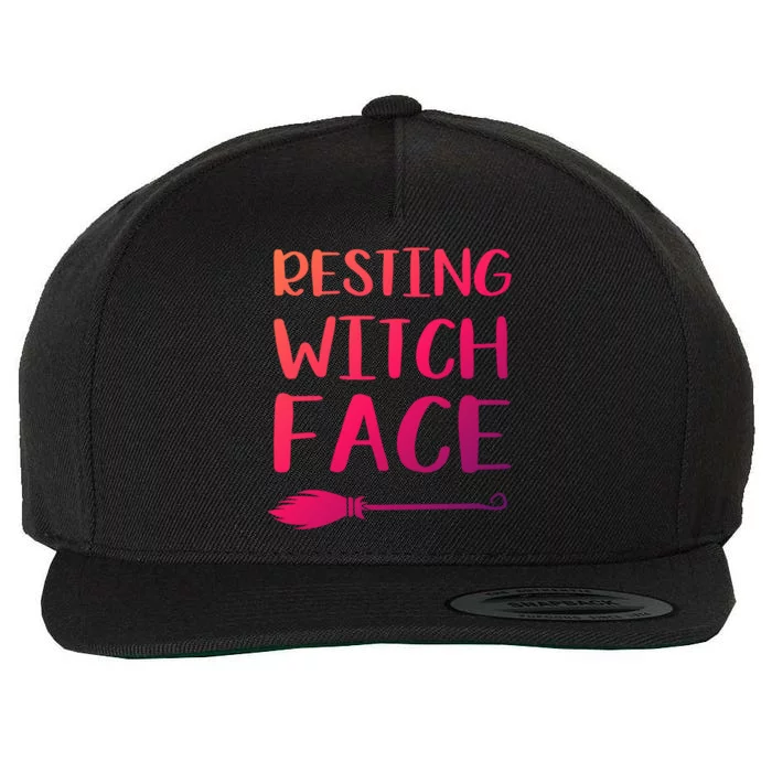 Resting Witch Face Gift Wool Snapback Cap