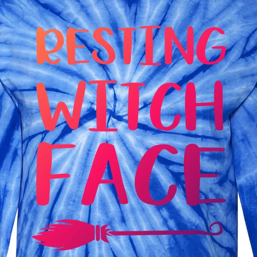 Resting Witch Face Gift Tie-Dye Long Sleeve Shirt