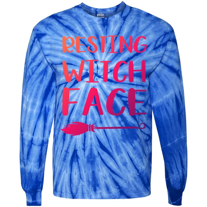 Resting Witch Face Gift Tie-Dye Long Sleeve Shirt