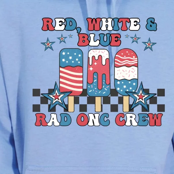 Red White Funny Blue Rad Onc Crew Unisex Surf Hoodie