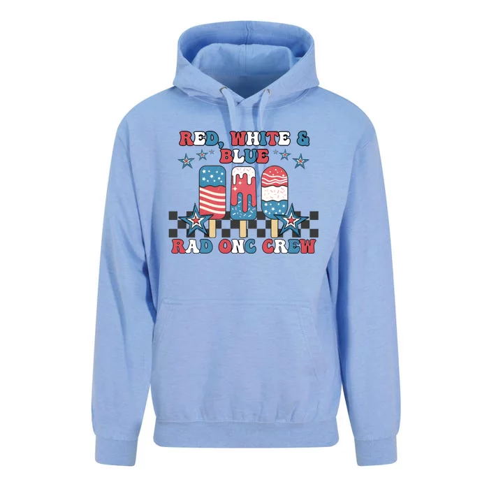 Red White Funny Blue Rad Onc Crew Unisex Surf Hoodie