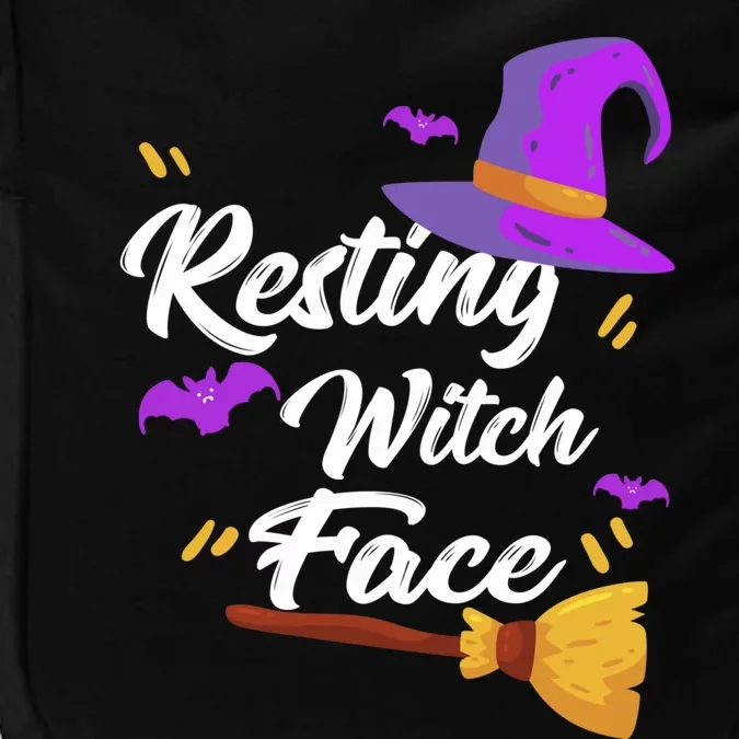 Resting Witch Face Meaningful Gift Broomstick Fun Spooky Party Meaningful Gift Impact Tech Backpack