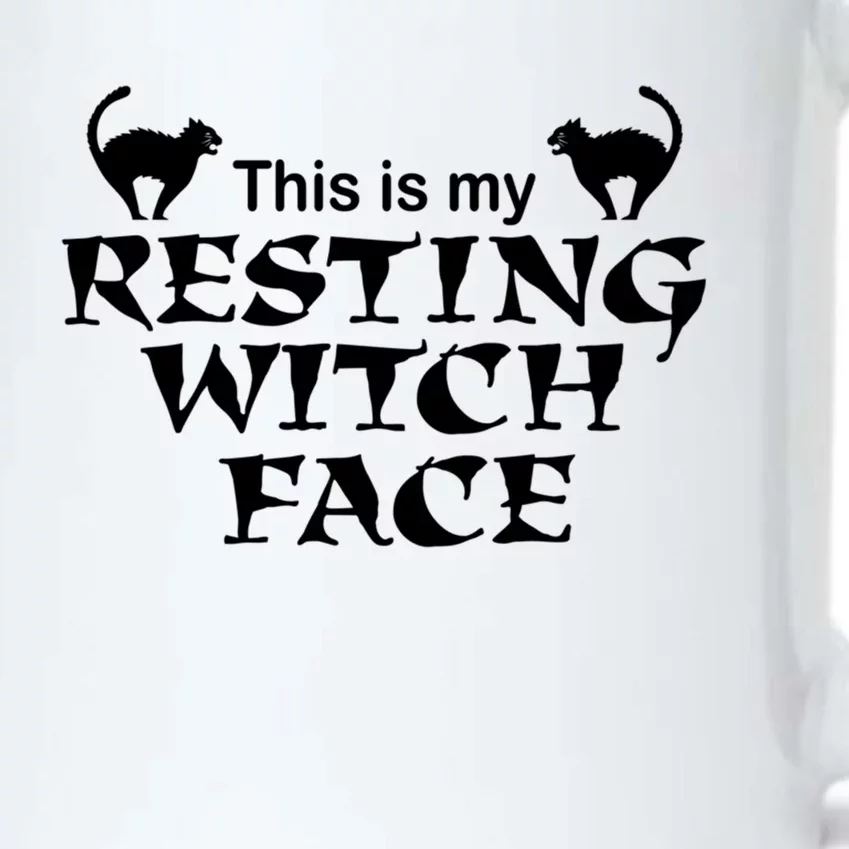 Resting Witch Face Gift Black Color Changing Mug