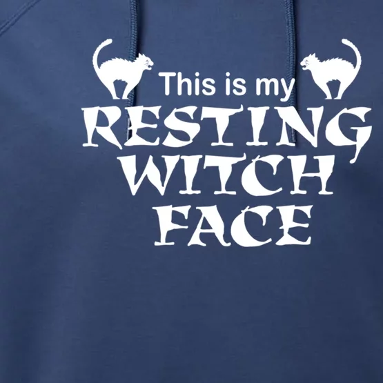 Resting Witch Face Gift Performance Fleece Hoodie