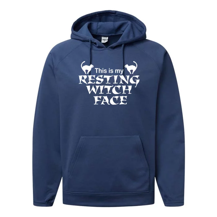 Resting Witch Face Gift Performance Fleece Hoodie