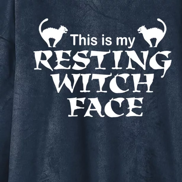 Resting Witch Face Gift Hooded Wearable Blanket