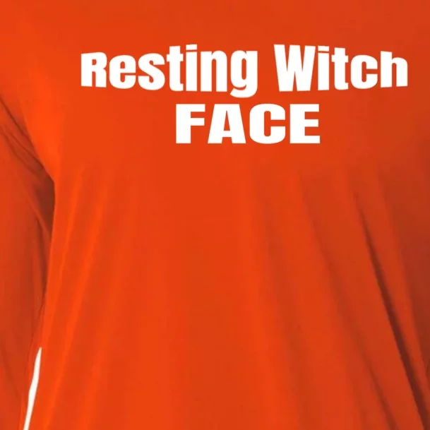 Resting Witch Face Gift Cooling Performance Long Sleeve Crew