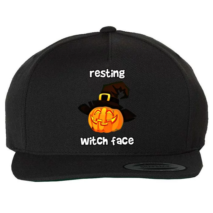 Resting Witch Face Gift Wool Snapback Cap