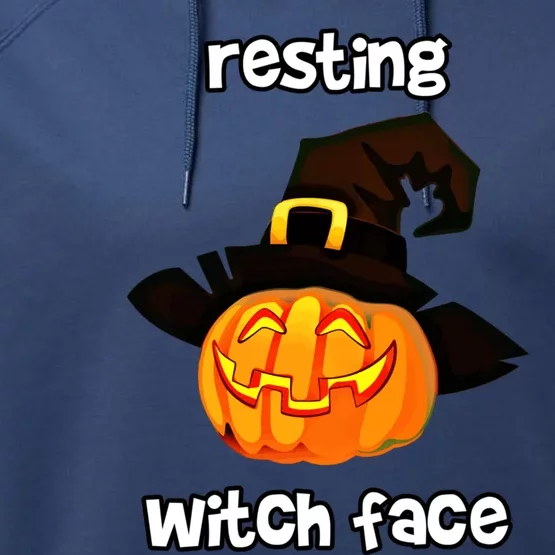 Resting Witch Face Gift Performance Fleece Hoodie