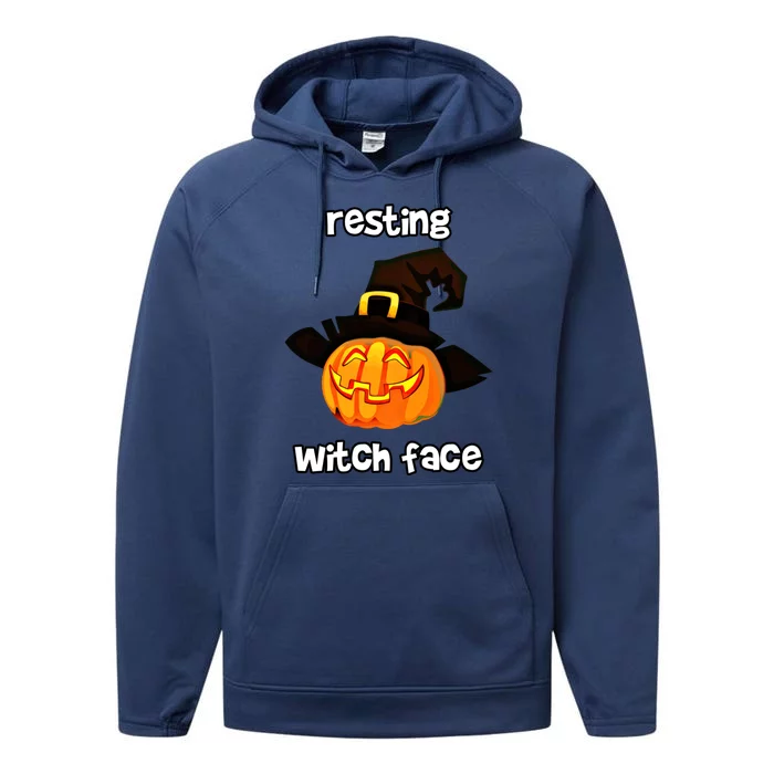 Resting Witch Face Gift Performance Fleece Hoodie