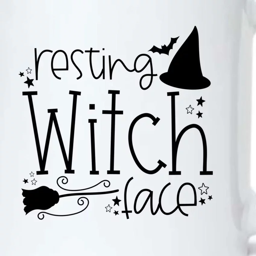 Resting Witch Face Funny Gift Black Color Changing Mug