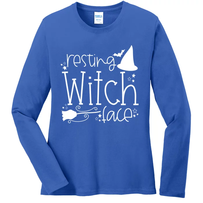 Resting Witch Face Funny Gift Ladies Long Sleeve Shirt