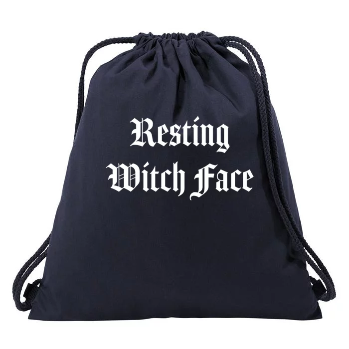 Resting Witch Face Gift Drawstring Bag