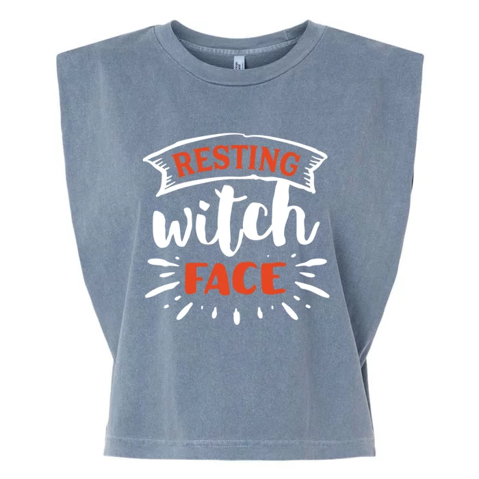 Resting Witch Face Gift Garment-Dyed Women's Muscle Tee