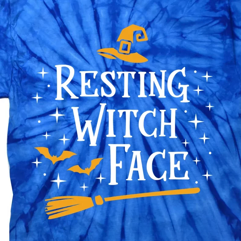 Resting Witch Face Gift Broomstick Funny Spooky Party Tie-Dye T-Shirt