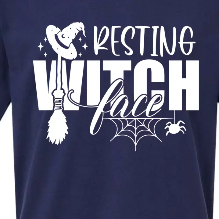 Resting Witch Face Funny Halloween Gift Sueded Cloud Jersey T-Shirt