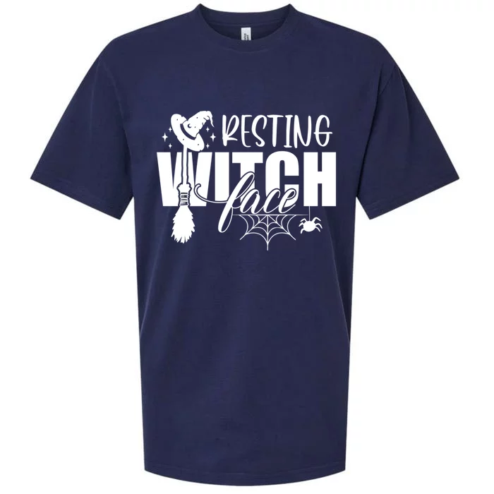 Resting Witch Face Funny Halloween Gift Sueded Cloud Jersey T-Shirt