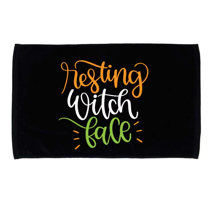 Resting Witch Face Funny Halloween Witchy Great Gift Microfiber Hand Towel